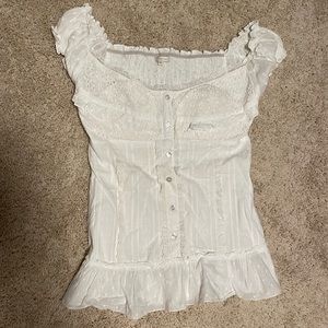 White Solitaire baby doll top